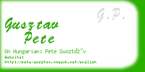 gusztav pete business card